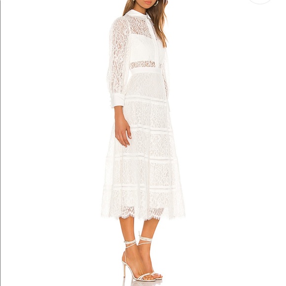 Alice + Olivia White Lace Dress - Picture 4 of 7